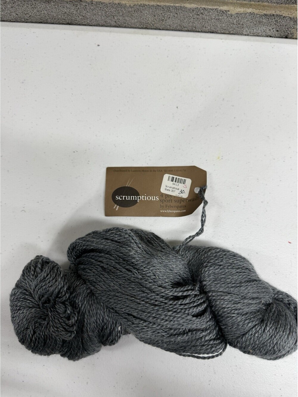 Fyberspates 4 Ply Superwash Scrumptious Silk/SW Merino Color 307 Slate 1 Skein
